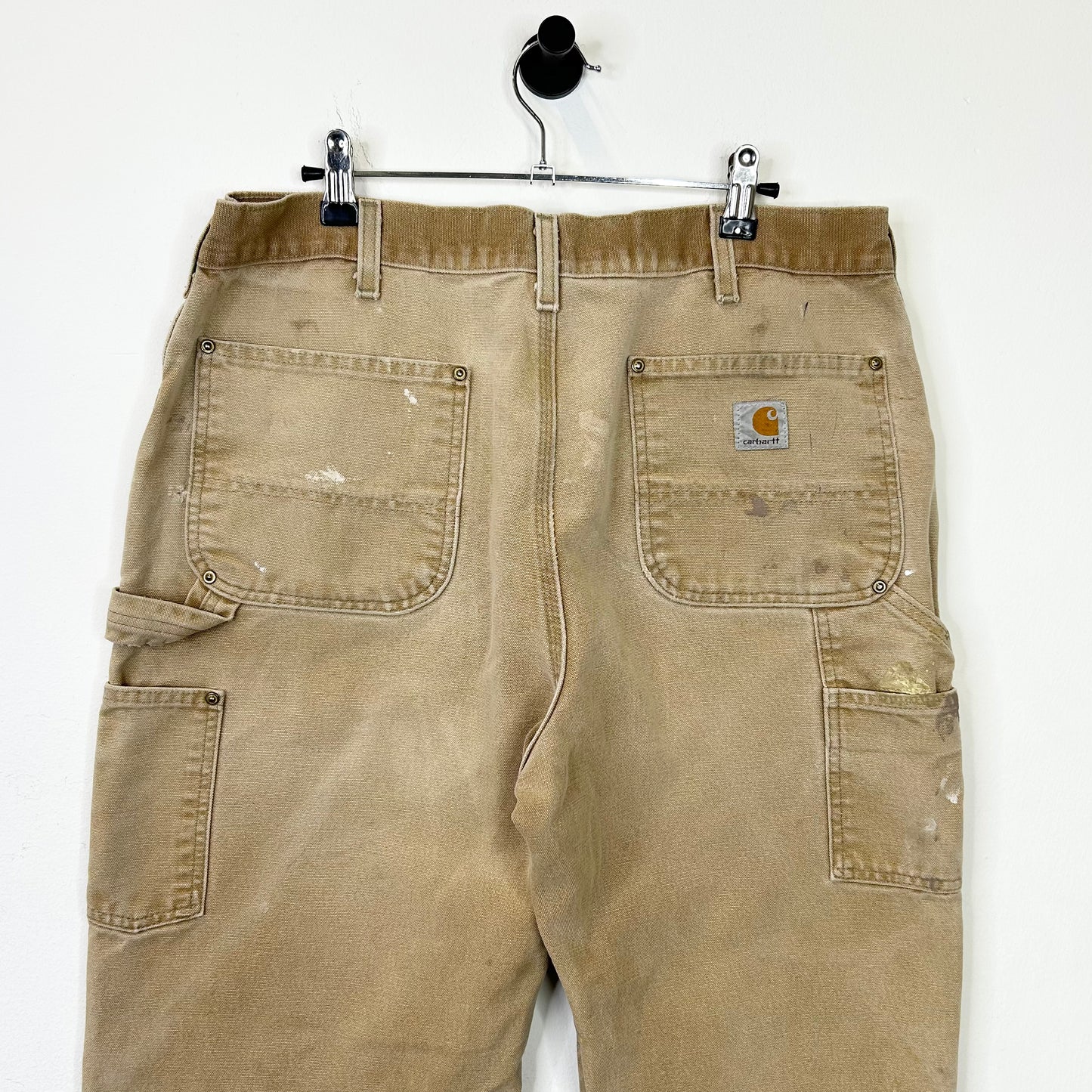 CARHARTT DOUBLE KNEES TAN PAINT SPLATTER PANTS