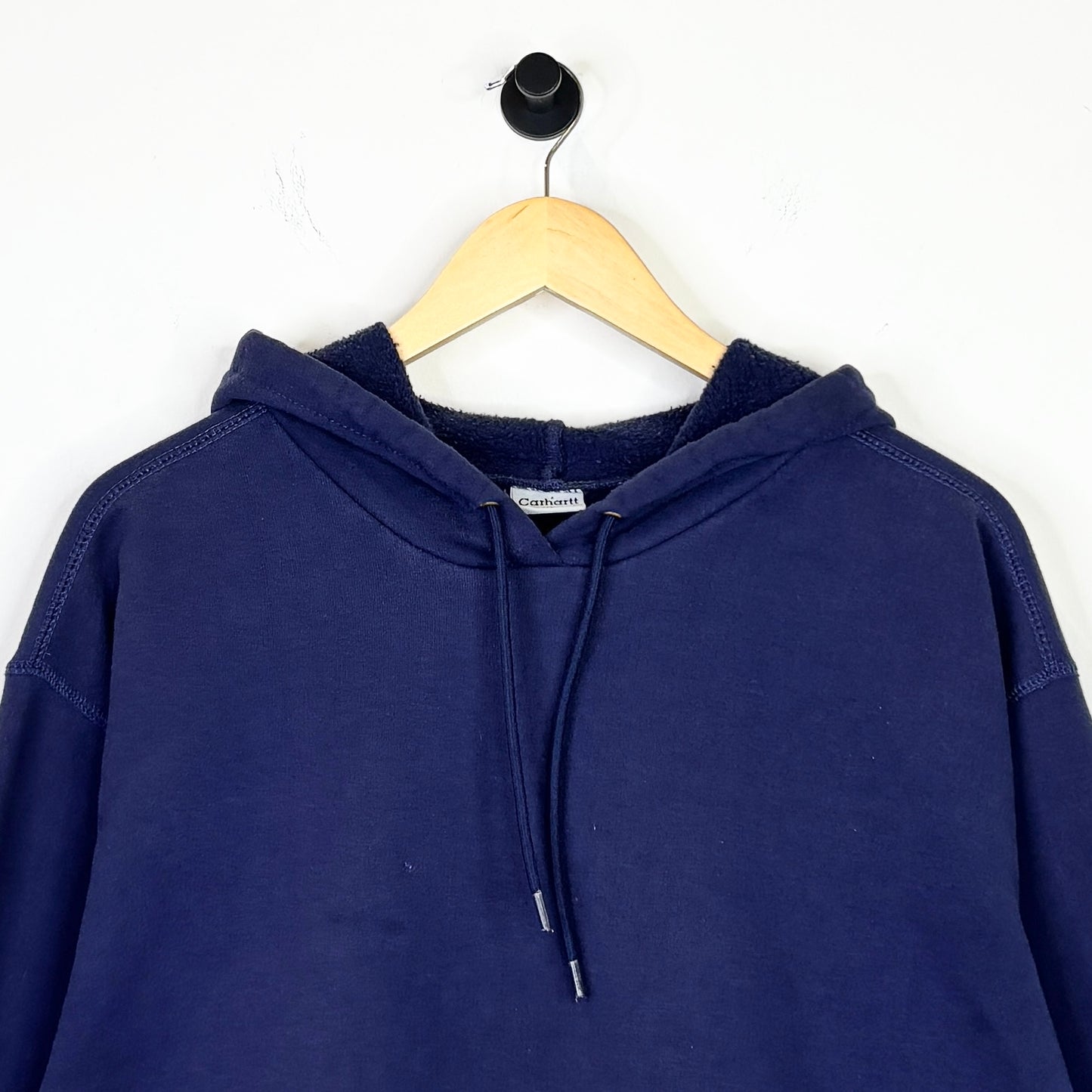 CARHARTT EMBROIDERED NAVY PULLOVER HOODIE