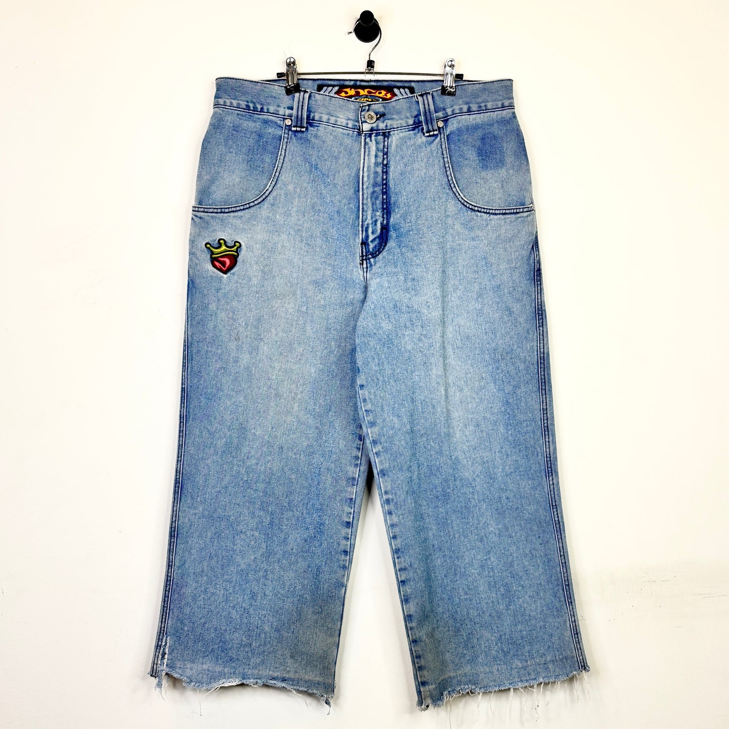 JNCO PIPES "J" CROWN EMBROIDERED DENIM