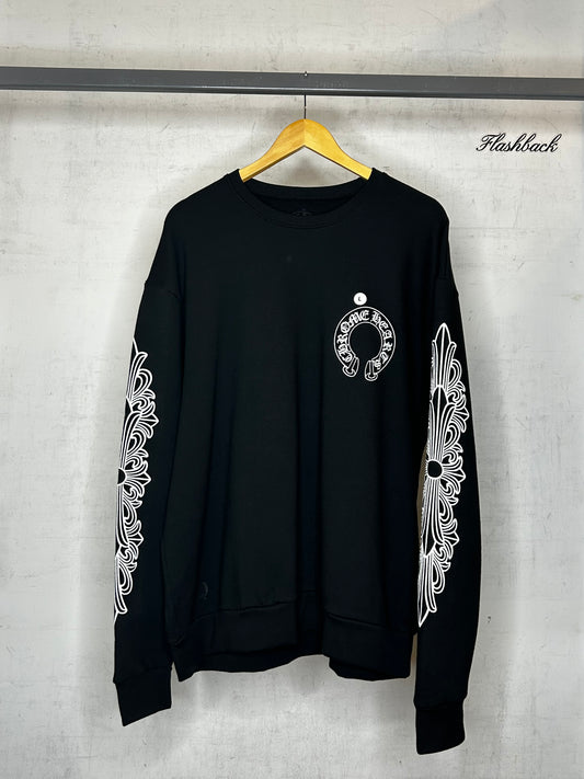 CHROME HEARTS CREW NECK HORSESHOE FLORAL