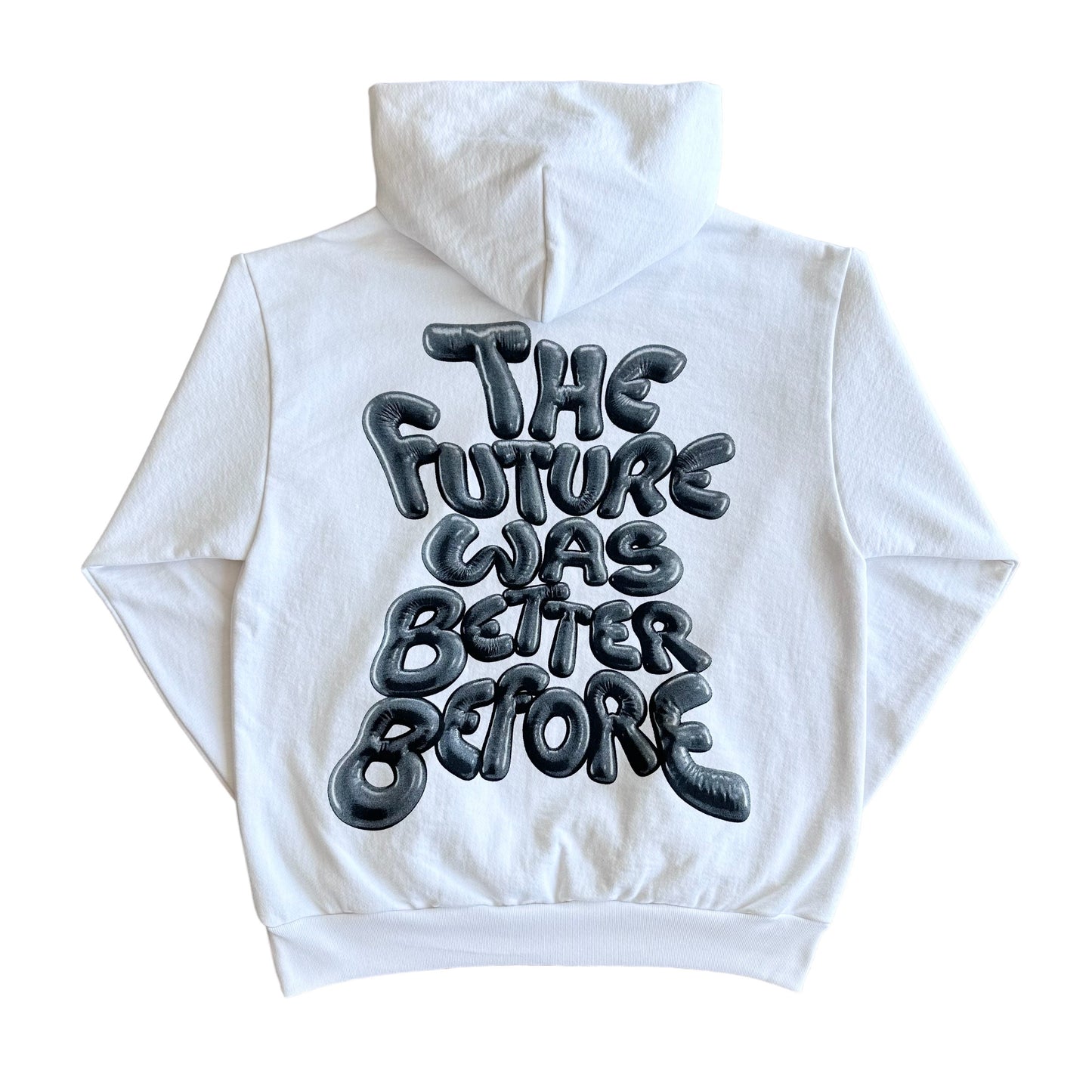 The Future Was Better Before Hoodie (White/Black)