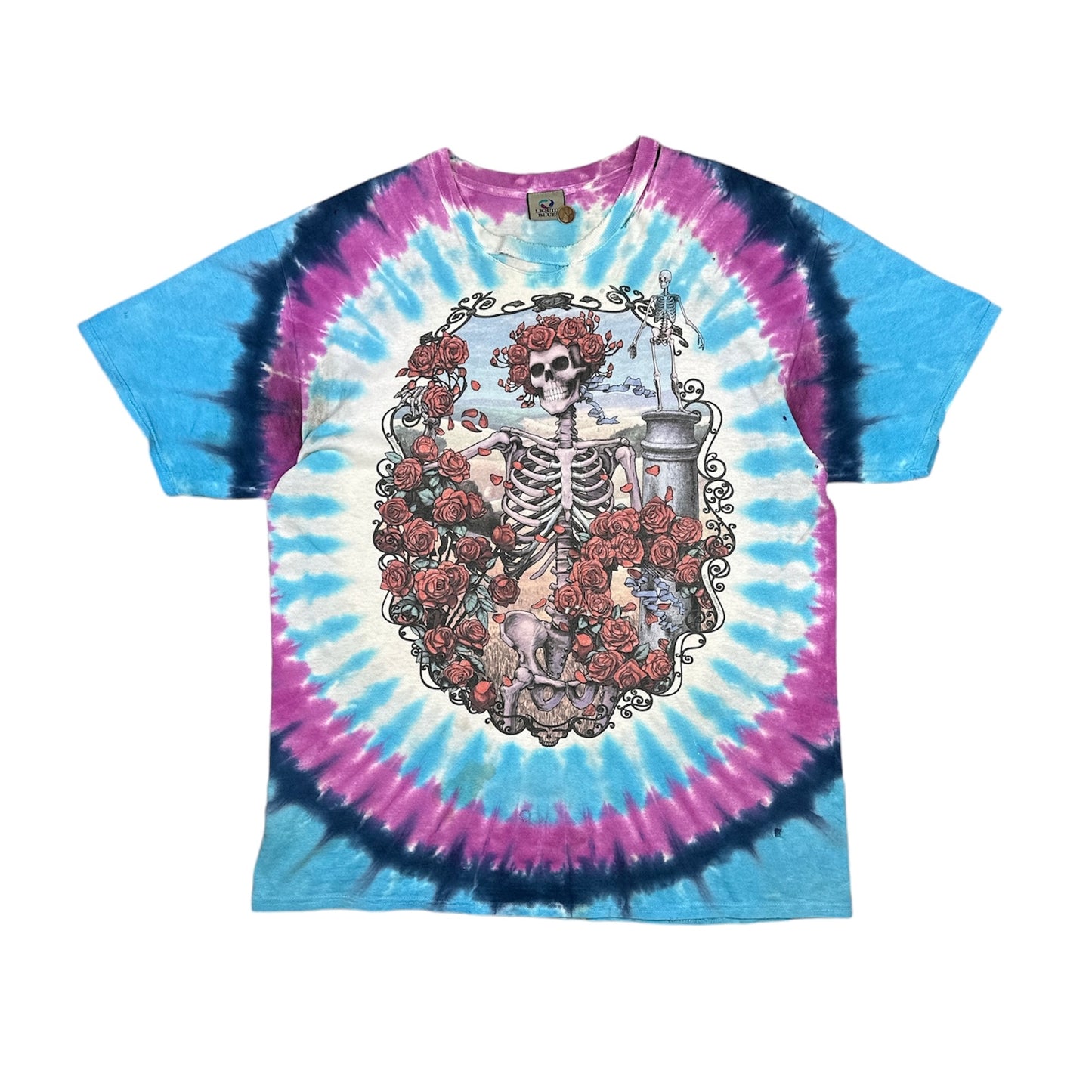 NECK DISTRESS FLORAL GRATEFUL DEAD T-SHIRT