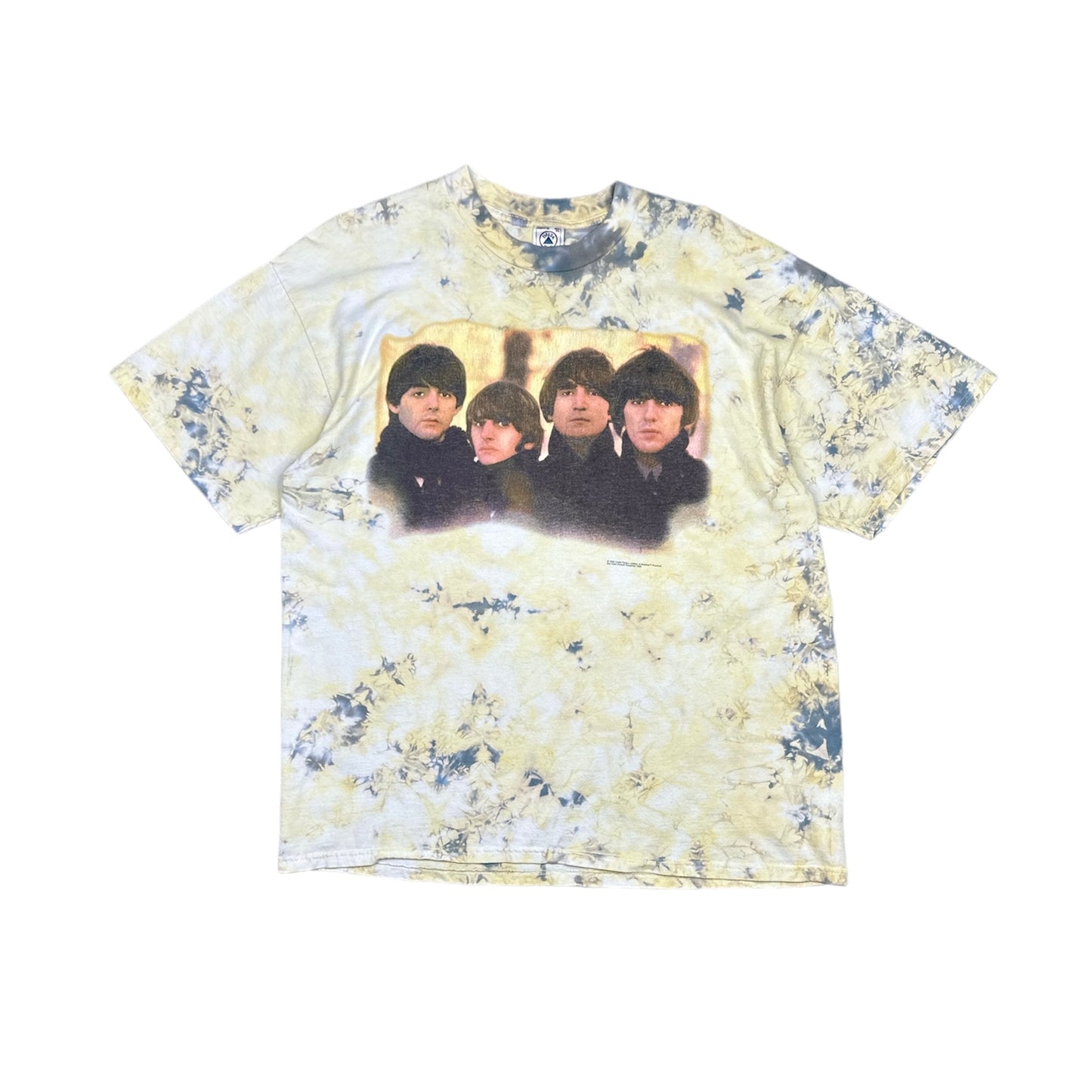 YELLOW TIE DYE BEATLES T-SHIRT