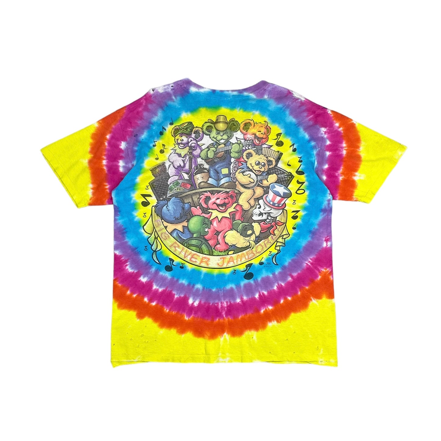 GRATEFUL DEAD TIE DYE DISTRESSED T-SHIRT