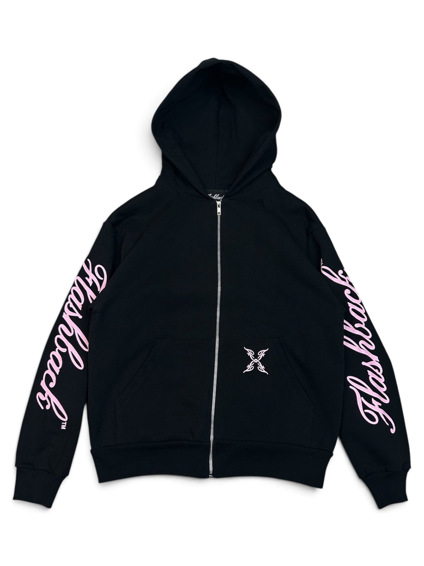 FLASHBACK LOGO ZIP-UP BLACK/PINK