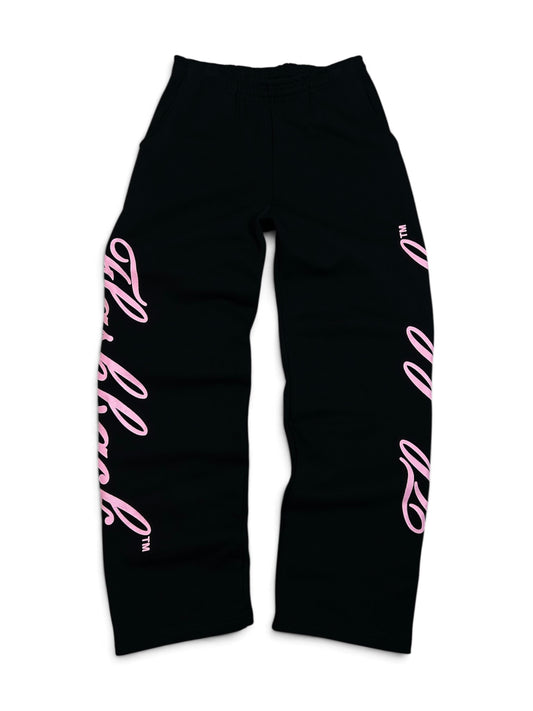 FLASHBACK JUMBO LOGO SWEATS BLACK/PINK