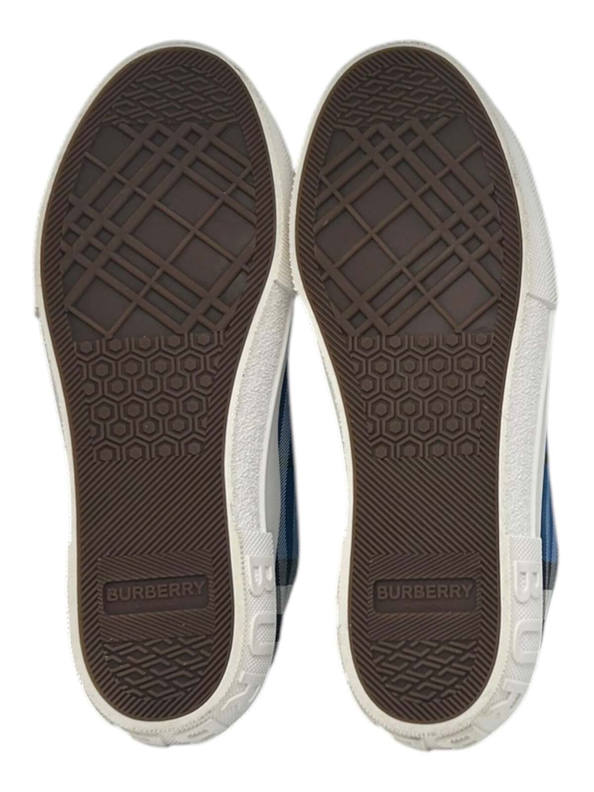 PREOWNED BURBERRY TRAINING JACK BLUE CHECK SNEAKER